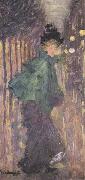 Maurice Prendergast Lady on the Boulevard oil painting picture wholesale